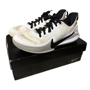 Nike Mamba Focus TB Men White Black Low Top Basketball Sneakers AT1214-100 Box